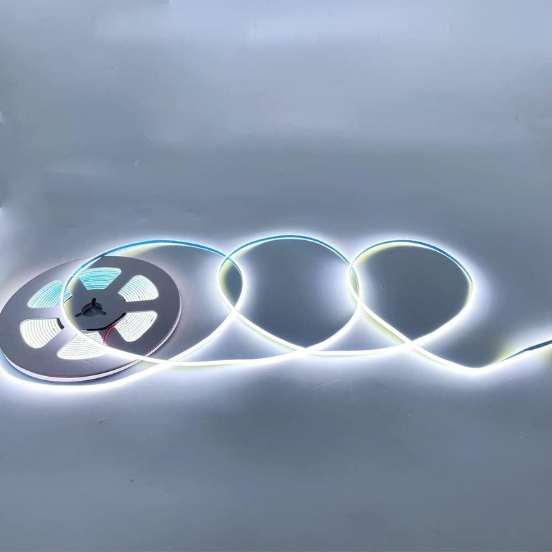 Super Narrow 3MM Width COB LED Strip Lights 400Leds/m ปรับความสั้น 5m อายุการใช้งานยาวกว่า