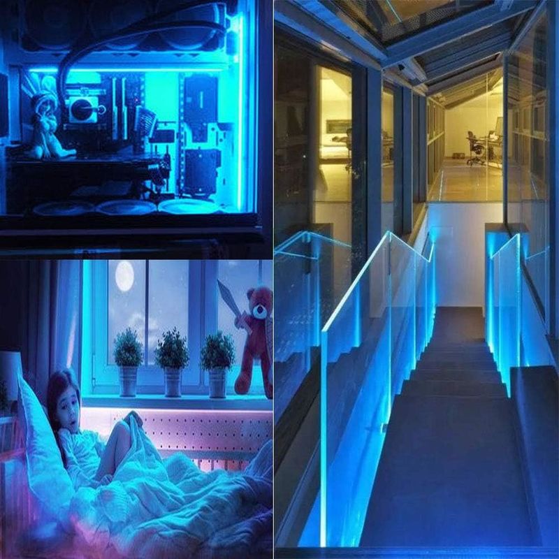 12V 240LEDS SMD 2835 LED Strip Light 1200LEDs 16.4Ft ไม่กันน้ํา สีแดง เขียว ฟ้า ส้ม สําหรับบาร์