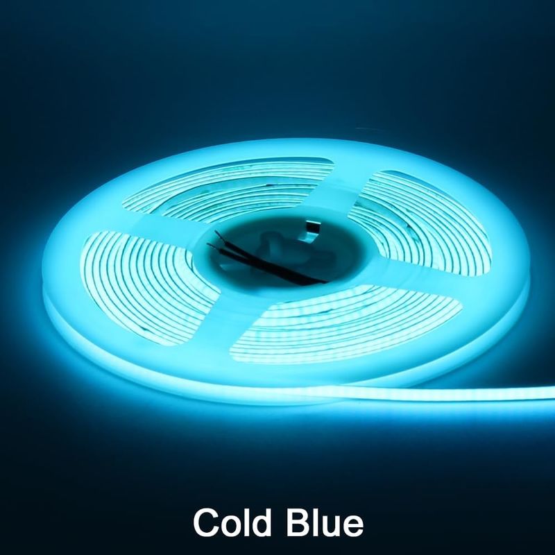 ความกว้าง 3 มม. สาย LED COB สับมาก 400Leds / m สีน้ําแข็ง สีน้ําเงิน 5m อายุการใช้งานยาวนาน