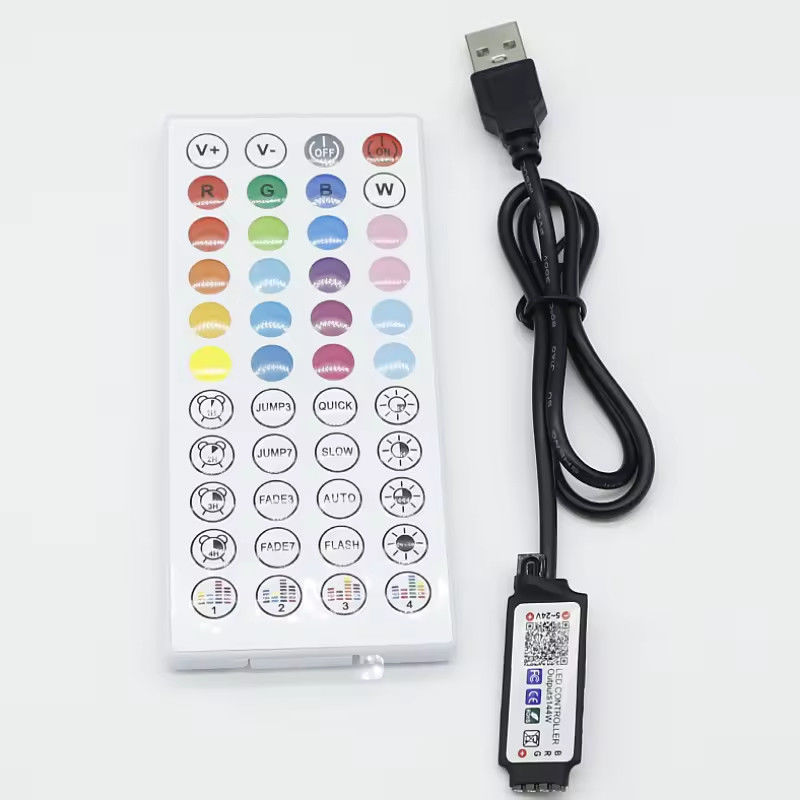 Smart LED 5V 44ekys RGB LED Strip เครื่องควบคุม wifi tuya APP USB Bluetooth dimmer luce striscia เครื่องควบคุมสําหรับ LED Strip