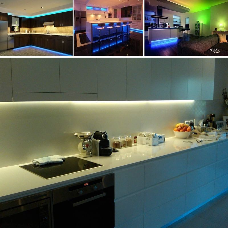 SMD ปรับความเงา สาย LED RGB แบบยืดหยุ่น 60leds / m DC12V input สําหรับบรรยากาศสีสัน