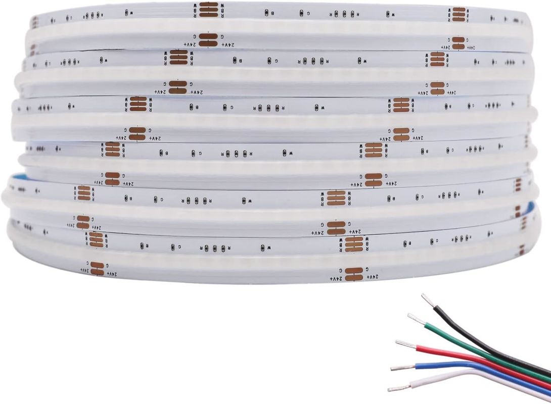 สาย LED COB RGBW 19W ที่สามารถปรับความสว่างได้ พร้อม LED 784 LED / m วัด IP20 และ DMX512/RF/Bluetooth/WiFi Control