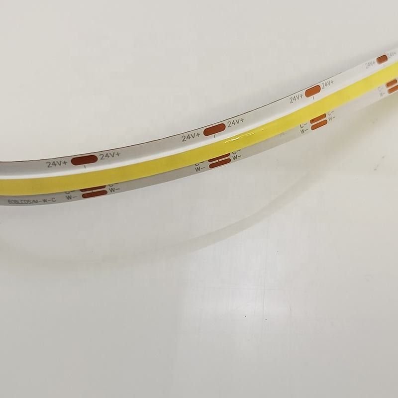 CCT COB สตริป LED แบบยืดหยุ่น 560Led/m 90 CRI DC24V รับรอง CE/RoHS