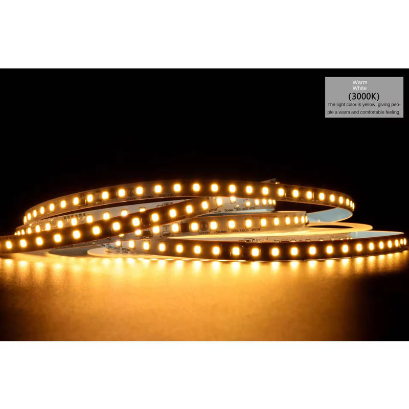 2835 120Leds 8W / M CRI80 สาย LED แบบยืดหยุ่น 5M / 10M ความยาวสําหรับการตกแต่งคริสต์มาสในบ้าน