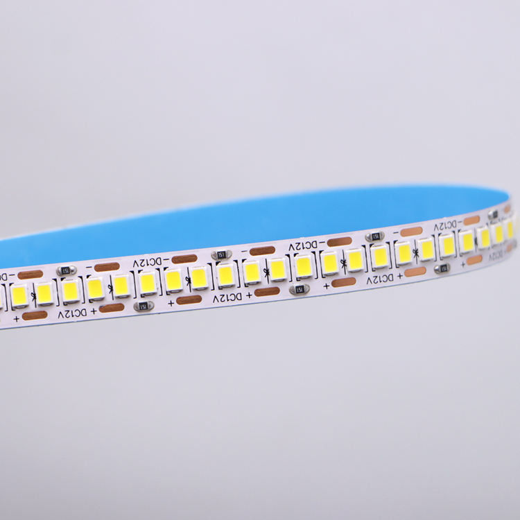 DC12V/24V 10mm 5M/Roll 2835 80Ra LED Strip กับ PCB ขาวและมุมรังสี 120 °