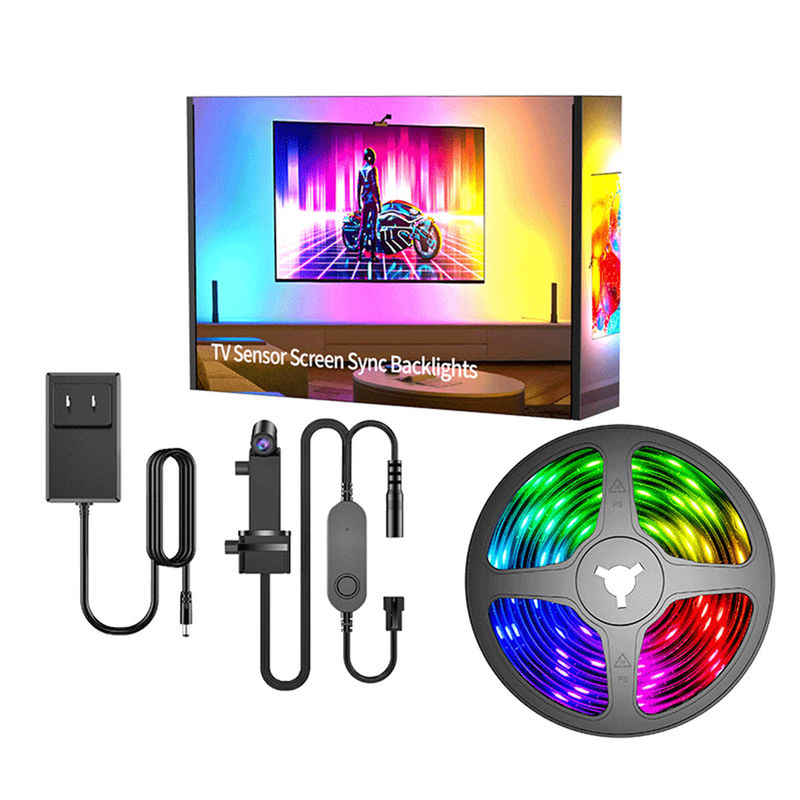 การตกแต่งบ้าน 3.8M 5M USB IP20 TV LED Backlights With Music WIFI TUYA การควบคุม APP บ้านสมาร์ท