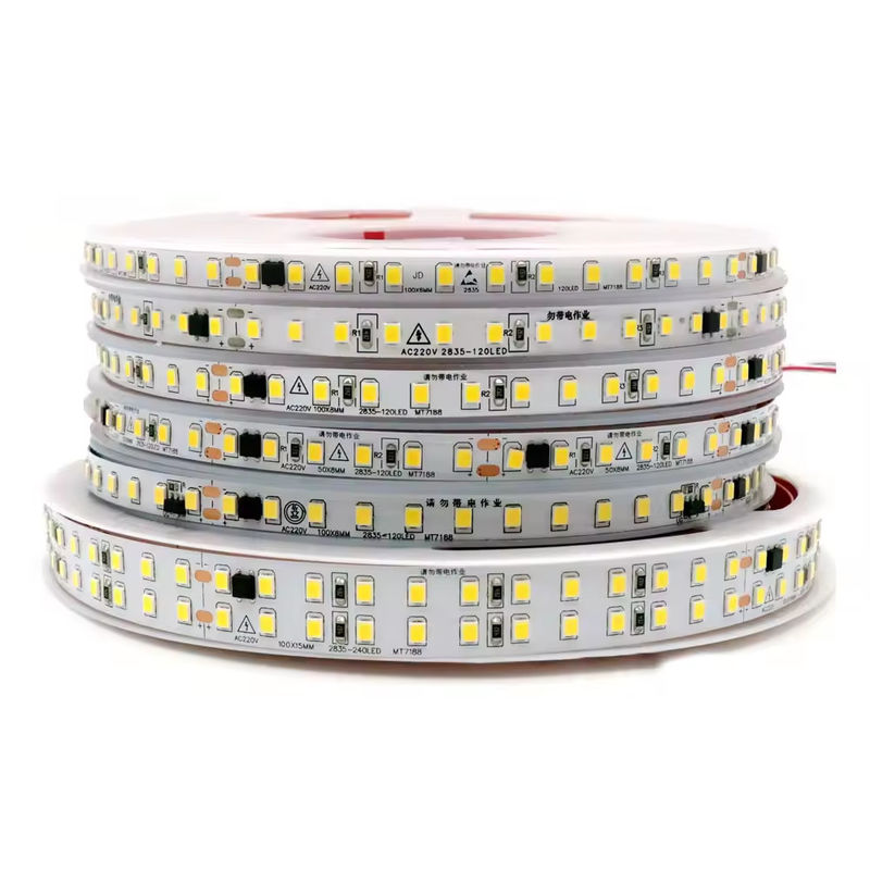 เครื่องขับรถฟรี Ip44 220V 110V 2835 240led 10cm ตัดย้อนกลับไปไม้ 127V กันน้ํา 10cm ตัดยืดหยุ่น LED สายสําหรับภายนอก