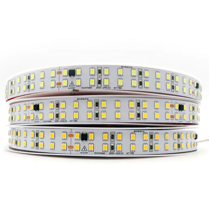 เครื่องขับรถฟรี Ip44 220V 110V 2835 240led 10cm ตัดย้อนกลับไปไม้ 127V กันน้ํา 10cm ตัดยืดหยุ่น LED สายสําหรับภายนอก