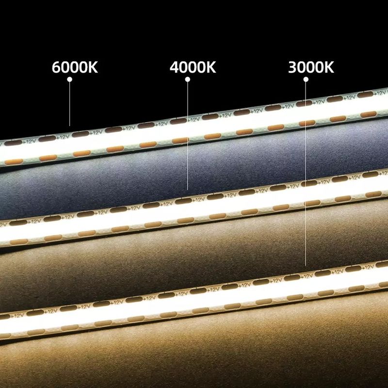 320Leds สาย LED แบบยืดหยุ่น สีขาว / สีขาวอบอุ่น DC24V ความกว้าง 8 มม