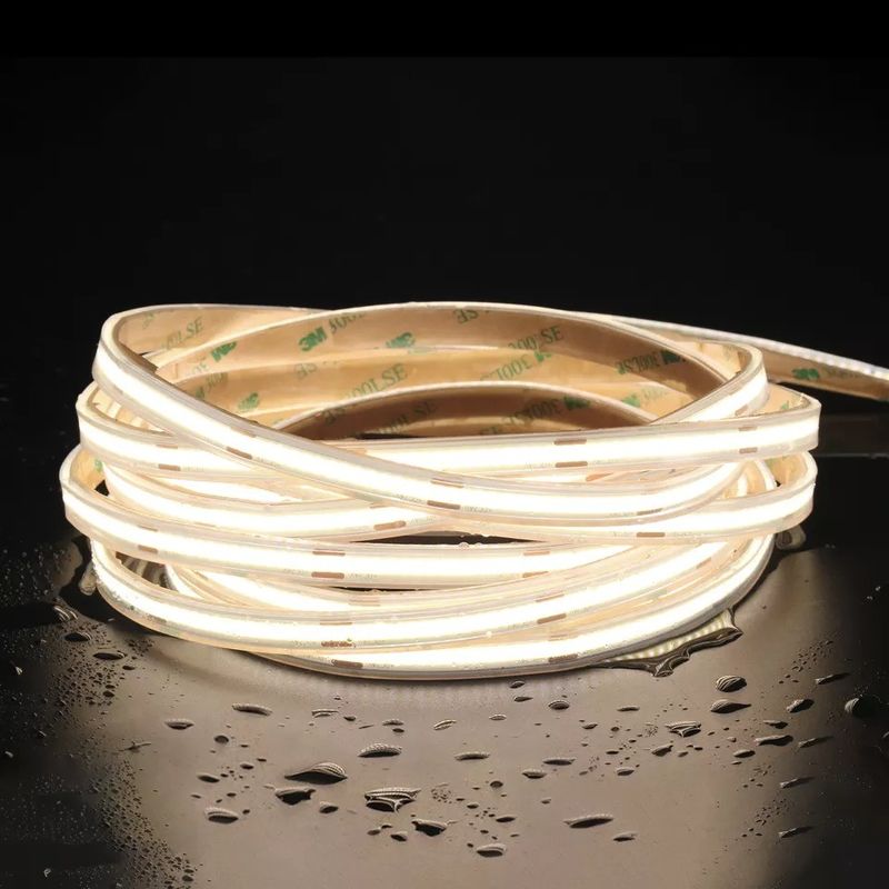 12V 24V กันน้ํา IP65 IP67 IP68 CRI90 ปรับความลับ 5M Flexible COB LED Strip สําหรับภายในภายนอก