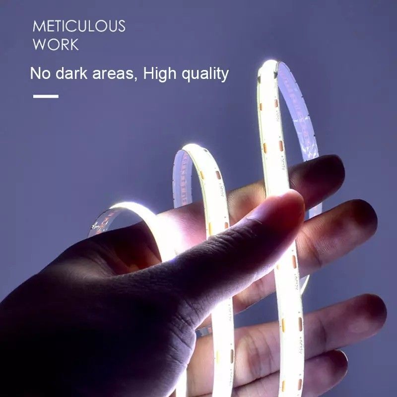 12V 24V กันน้ํา IP65 IP67 IP68 CRI90 ปรับความลับ 5M Flexible COB LED Strip สําหรับภายในภายนอก