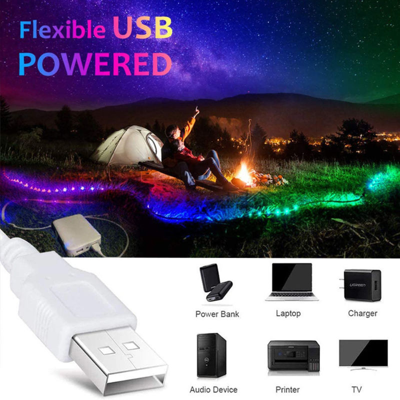 สมาธิ LED Strip สําหรับการตกแต่ง 12V 5V USB การควบคุม Sync เพลงและ RGB อุณหภูมิสี