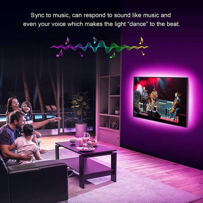 สมาธิ LED Strip สําหรับการตกแต่ง 12V 5V USB การควบคุม Sync เพลงและ RGB อุณหภูมิสี
