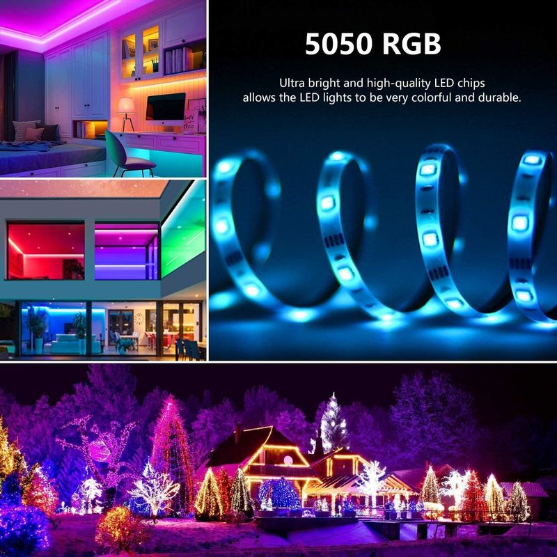 สมาธิ LED Strip สําหรับการตกแต่ง 12V 5V USB การควบคุม Sync เพลงและ RGB อุณหภูมิสี