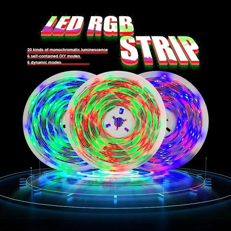 Home Bar LED Light Strips การสนับสนุนการออกแบบสวน Dimmer 12V 32ft Smart 5050 RGB 1670