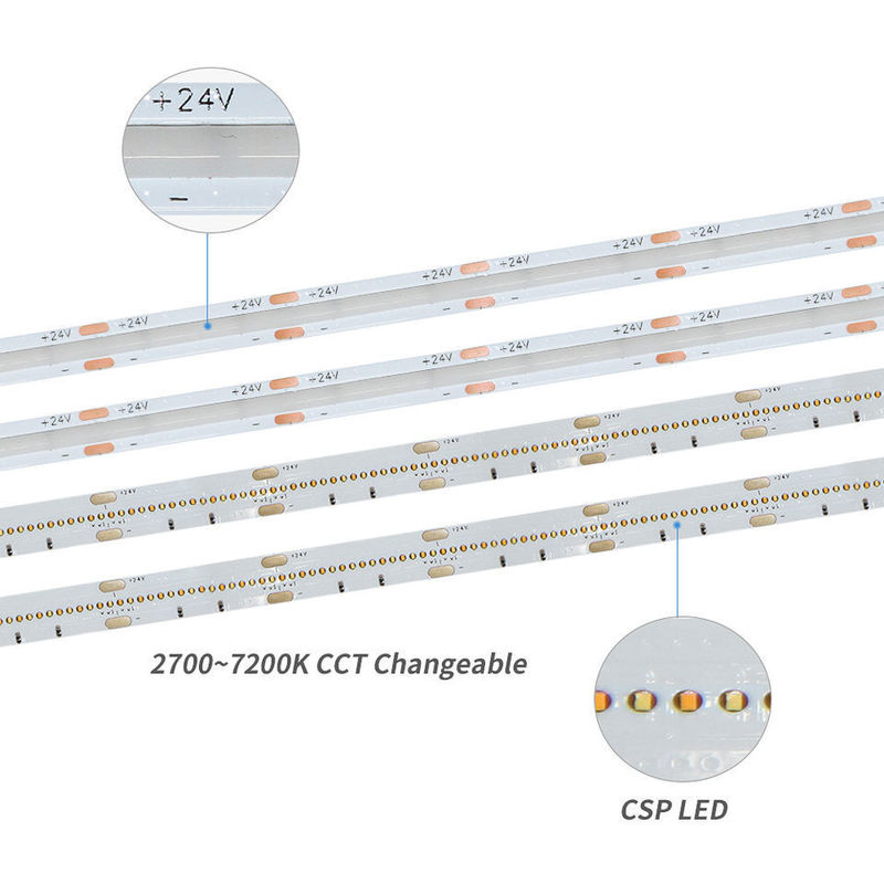 มุมรังสี 120 องศา COB 320 LED 24V 8mm 10mm LED Strip Light สําหรับตกแต่งสวน