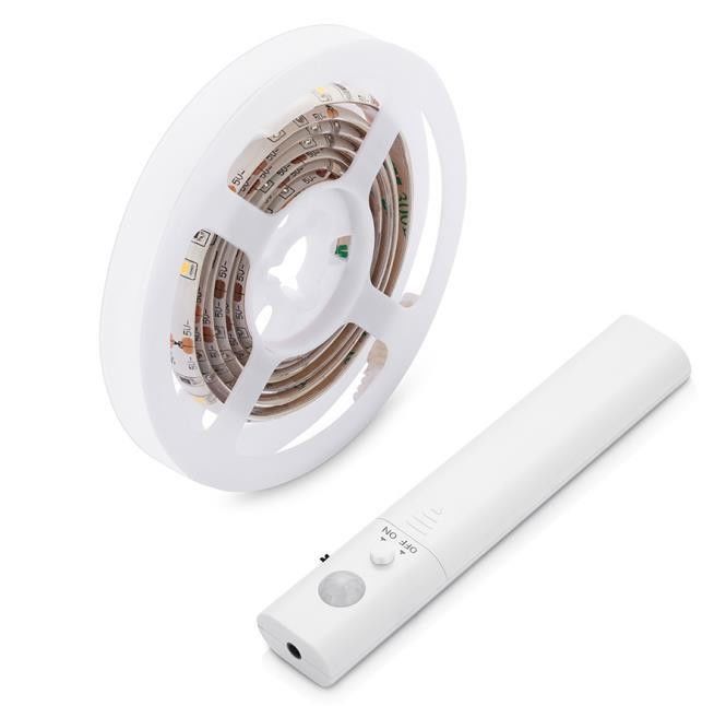 SMD2835 LED Strip Light with Motion Sensor ความยาว 1m USB สามารถชาร์จใหม่ได้ทั้งวันและกลางคืน