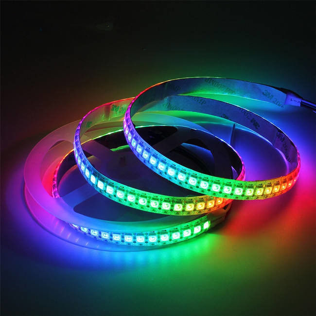 กันน้ํา 12V ws2812 ws2811 Led Strip 60 leds สําหรับสีมงคล RGB การตกแต่ง CRI Ra 80