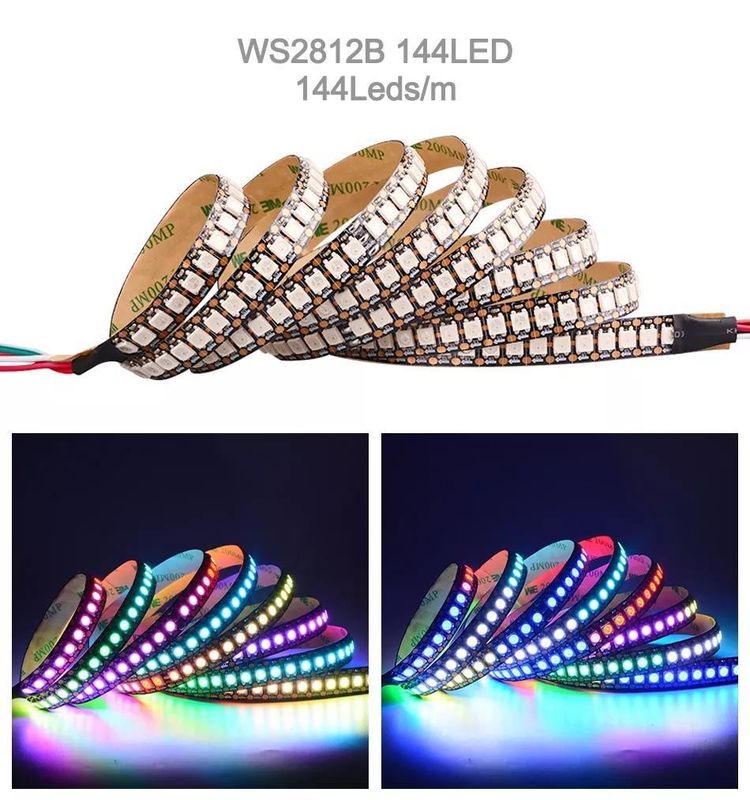 กันน้ํา 12V ws2812 ws2811 Led Strip 60 leds สําหรับสีมงคล RGB การตกแต่ง CRI Ra 80