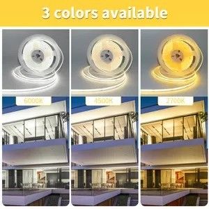 ปรับแต่งแบบยืดหยุ่น 320 480 LEDs Dc 5v 10000 ลูเมน สีขาวอบอุ่น Rgb Fcob Cct Cob Led Strip Light Warehouse