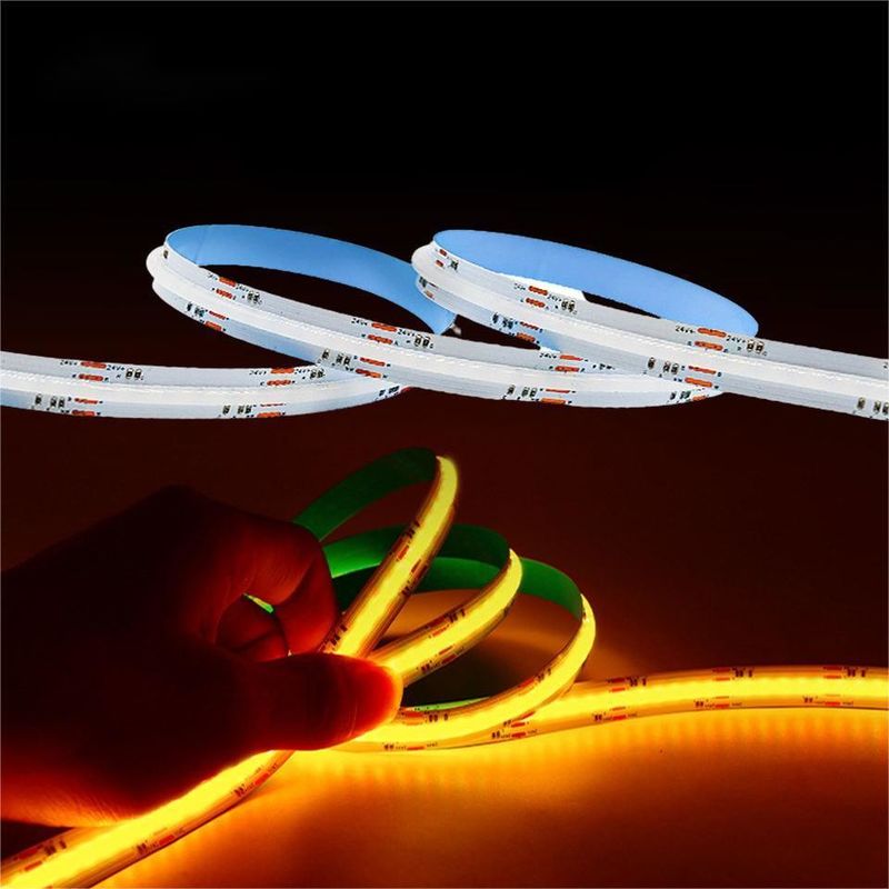 เทป LED 5m/lot Smd 320 384 840 leds/m กันน้ํา ยืดหยุ่น Cob Led Strip Dc 24v Ra90 RGBCCT 3000k 4000k 6000k