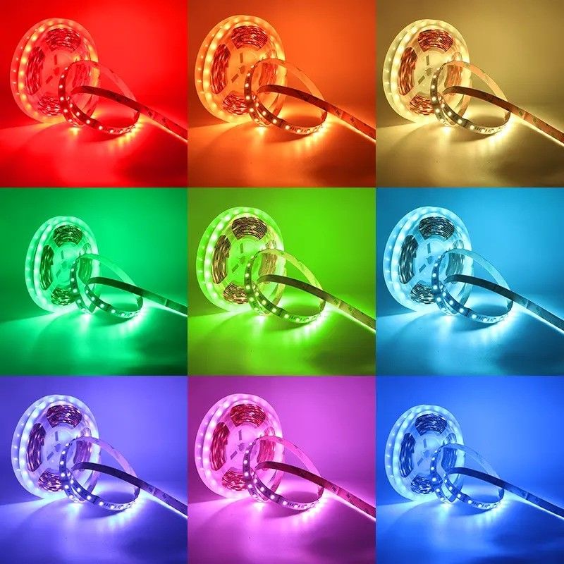 12w 12v 24v 10mm 60 LED Rgb 5050 Smd แสงสตรีป LED แบบยืดหยุ่น
