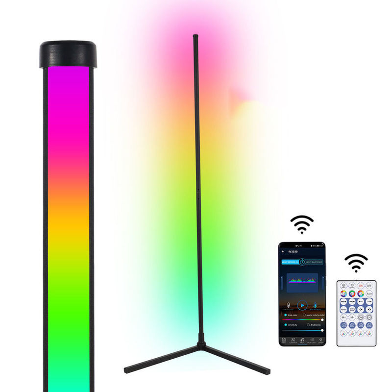 Home Hotel Lighting แสงพื้นประดับ พร้อมเปลี่ยนสี RGB และเงาแก้วโลหะ