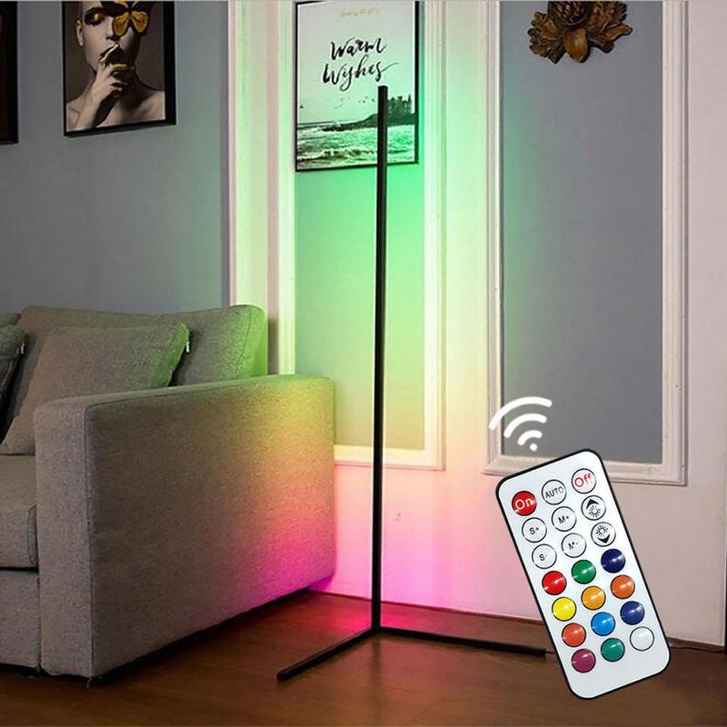 Home Hotel Lighting แสงพื้นประดับ พร้อมเปลี่ยนสี RGB และเงาแก้วโลหะ