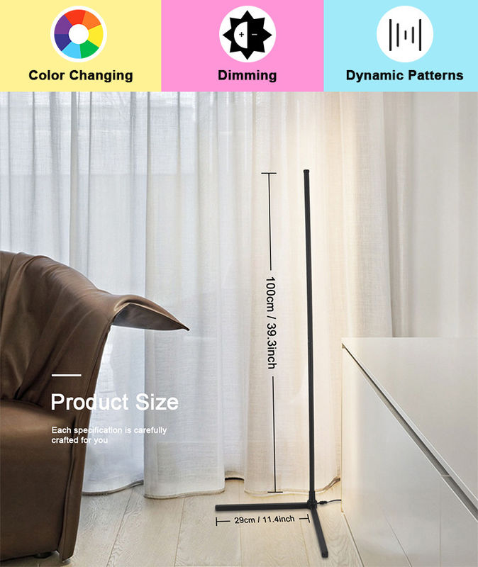 Home Hotel Lighting แสงพื้นประดับ พร้อมเปลี่ยนสี RGB และเงาแก้วโลหะ