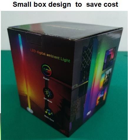 Home Hotel Lighting แสงพื้นประดับ พร้อมเปลี่ยนสี RGB และเงาแก้วโลหะ