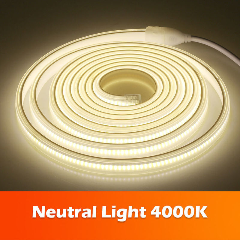 220v 280LEDs / m ขาว/ขาวอบอุ่น/ขาวเฉลี่ย COB LED Strip CE RoHS 100m 50m ความดันสูง