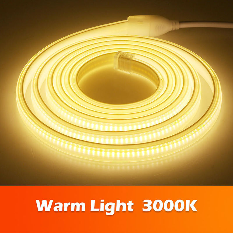 220v 280LEDs / m ขาว/ขาวอบอุ่น/ขาวเฉลี่ย COB LED Strip CE RoHS 100m 50m ความดันสูง