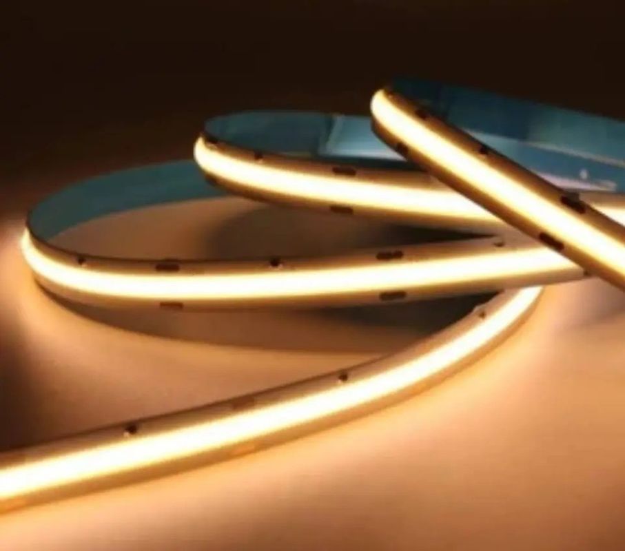 90lm/w หลอดประสิทธิภาพการสว่าง Smart COB Led Strip 12V 24V 5M 252leds สําหรับการโฆษณา