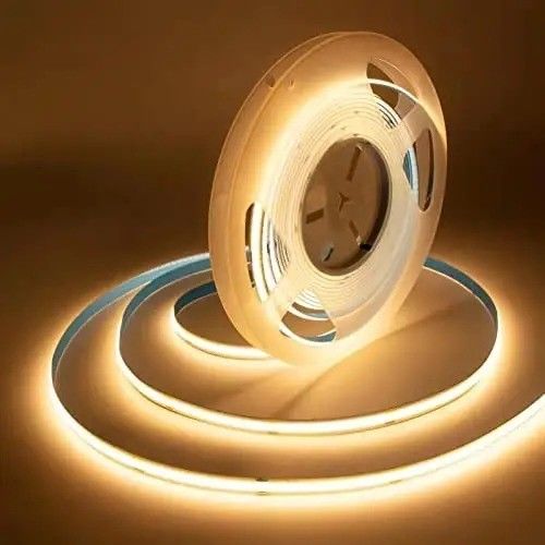 90lm/w หลอดประสิทธิภาพการสว่าง Smart COB Led Strip 12V 24V 5M 252leds สําหรับการโฆษณา