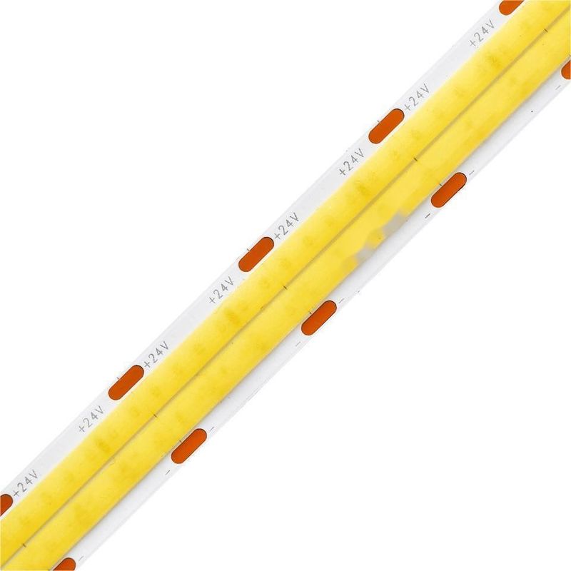 10m/roll Double Lines 600 leds 12v 24v Ra80 12mm โฟกเซบอล COB LED แสงสตรีปยาง