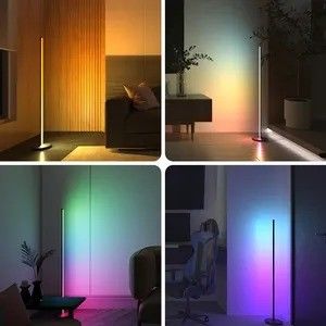 2024 โมเดิร์น ซิลินเดอร์ RGB สีสัน LED แอนมิเบนท์ ไลท์ แอพ Smart Atmosphere โคมไฟพื้น