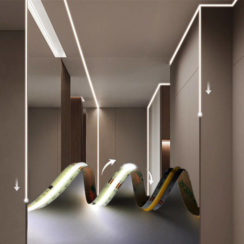 90lm / W COB LED Strip DC24V CRI90 312LEDs / m ด้วยกาวเขื่อนที่มั่นคงและ 60000 ชั่วโมงอายุการทํางาน