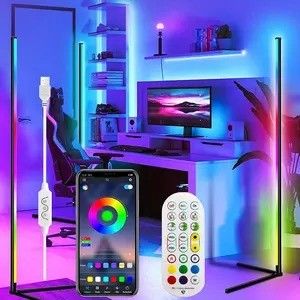 ไฟเกมส์ ห้องรับแขก โคมคลุมแสง Rgb ตกแต่ง ไฟกลางคืน ติด LED ลุมพื้น