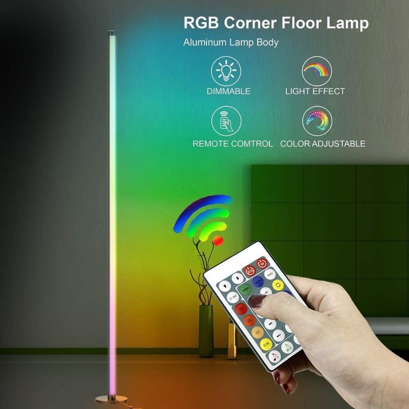 ไฟเกมส์ ห้องรับแขก โคมคลุมแสง Rgb ตกแต่ง ไฟกลางคืน ติด LED ลุมพื้น