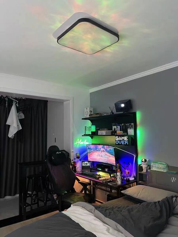 ไฟเกมส์ ห้องนั่งเล่น อารมณ์รอบตัว ไฟ RGB แต่งบ้าน โรงแรม ไฟสว่าง ติด LED ลมพื้นมุม
