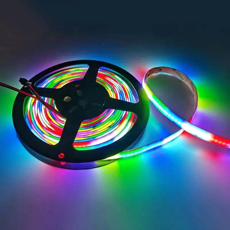 โคมไฟ แสงไหล lm 1000 24V 576LEDs / เมตร RGB COB LED แสงอ่อน สายแสงตรงดี
