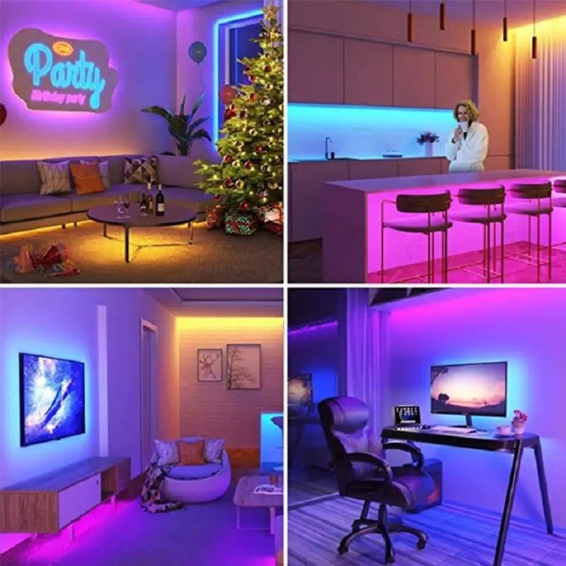 โคมไฟ แสงไหล lm 1000 24V 576LEDs / เมตร RGB COB LED แสงอ่อน สายแสงตรงดี