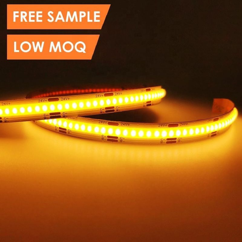 Cob Led Strip Cob Light Strip 5V 12V 24V ปรับแต่ง 50000 ชั่วโมง อายุการใช้งาน 0.15kg