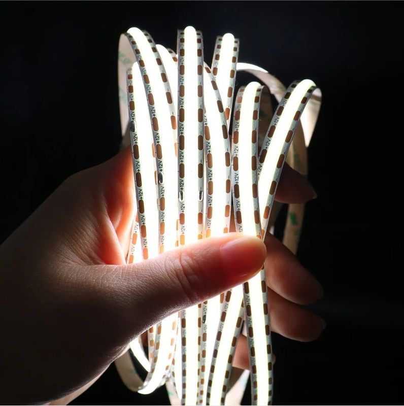 การออกแบบแสงและวงจร COB Led Strip Light 5m ต่อม้วน 12v 24v 480Leds 3 90Ra