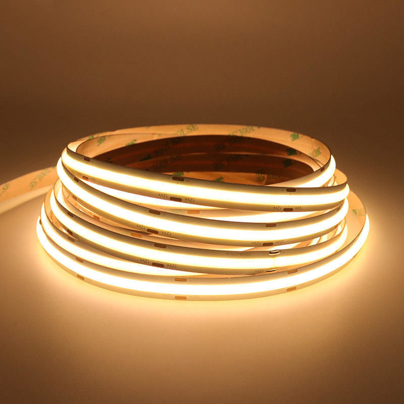 การออกแบบแสงและวงจร COB Led Strip Light 5m ต่อม้วน 12v 24v 480Leds 3 90Ra