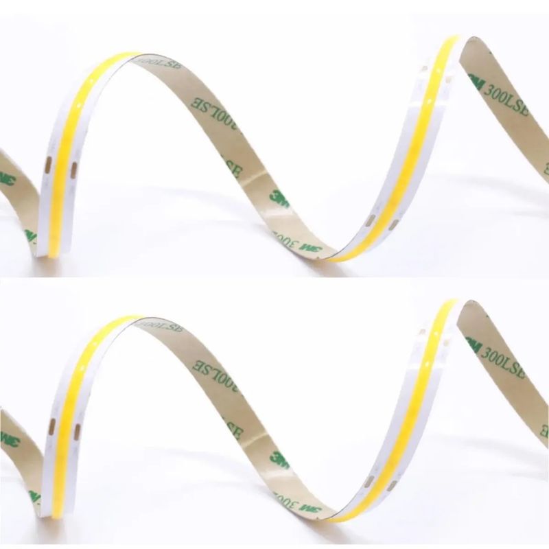 IP20 12V 24V 8W 3000K 4000K 6000K CRI90 8mm 320leds สาย LED COB แบบยืดหยุ่น 3