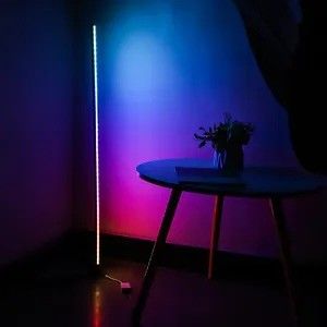 RGB Gaming Lights ห้องนั่งเล่น Ambient Mood Light Rgb Decor ไฟกลางคืน LED Standing Corner Floor Lamp สําหรับการจัดส่ง
