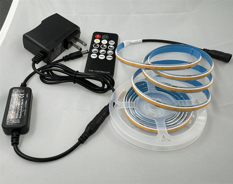DC12V/24V ความแรงกดไฟเข้า LED Strip Kit พร้อมไฟ COB ที่สามารถดับได้ และ Driver ที่ฉลาด