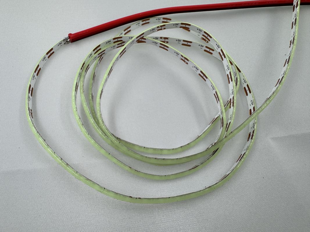 สายสว่างสูง 12V 5V COB LED Strip ด้วย CRI สูงและอุณหภูมิสี 2700k-6500k