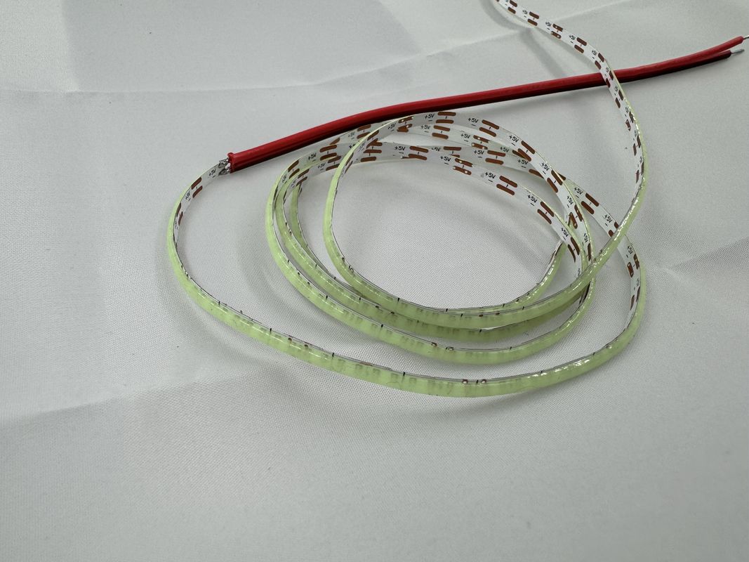 สายสว่างสูง 12V 5V COB LED Strip ด้วย CRI สูงและอุณหภูมิสี 2700k-6500k